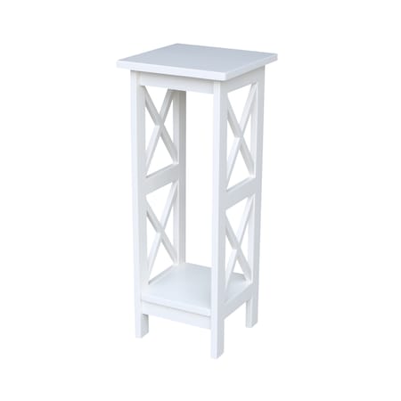 International Concepts Rectangle 30 in X-Sided Plant Stand Snow, 12 W, 12 L, 30 in H, Wood, White OT08-3070X